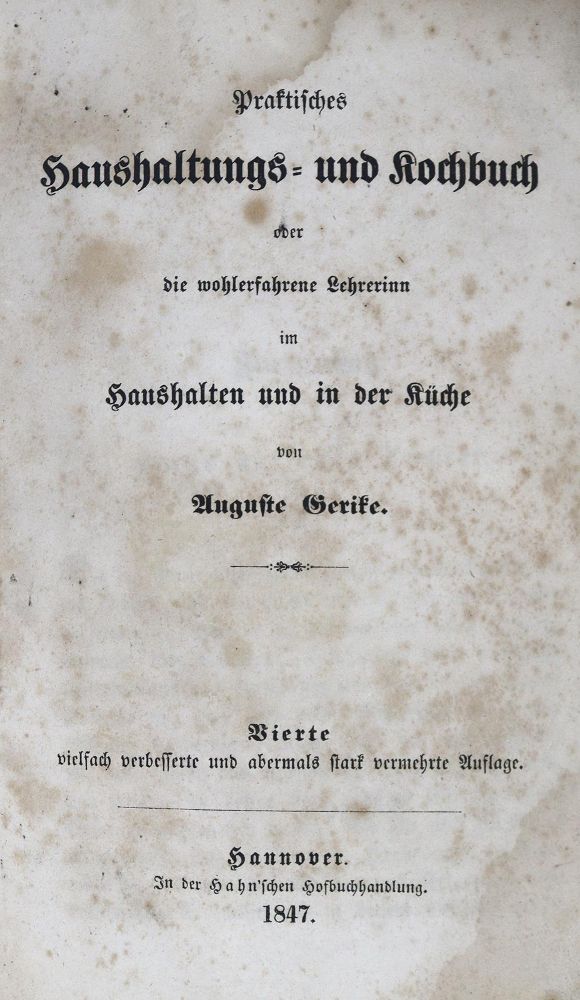 Große Abbildung Nr.1: 125-700 Gerike,A.: (Küche und Haushalt, Kochbücher)