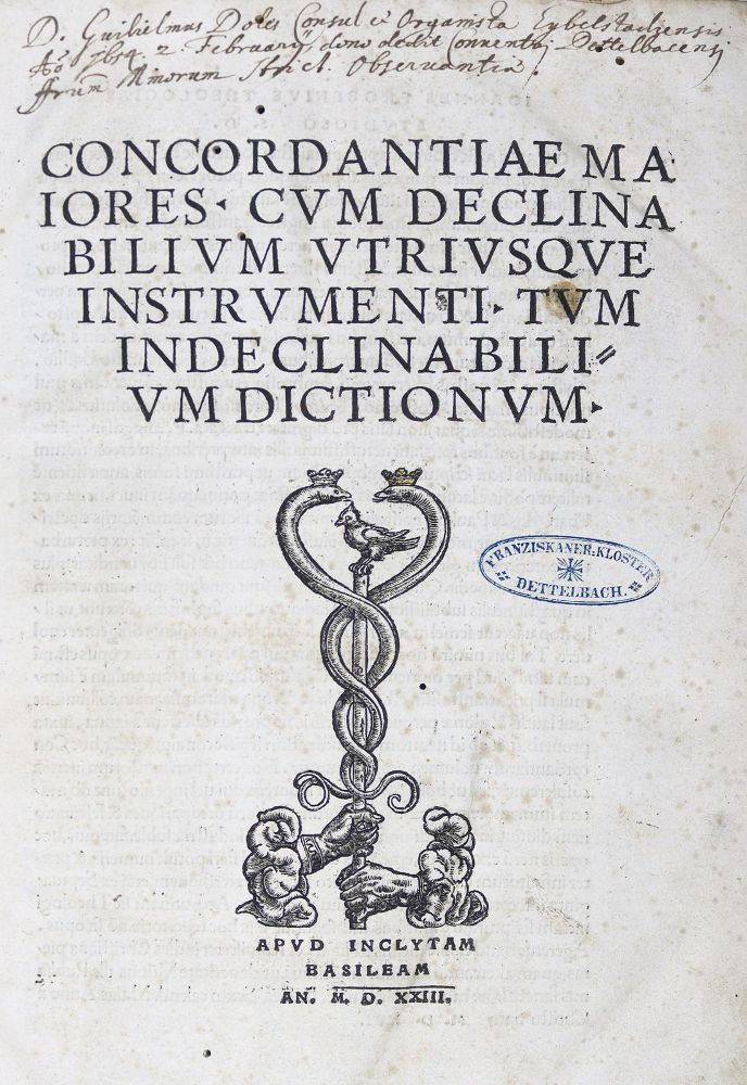 Große Abbildung Nr.1: 125-71 (Conradus von Halberstadt).: (Bibeln, Konkordanz)