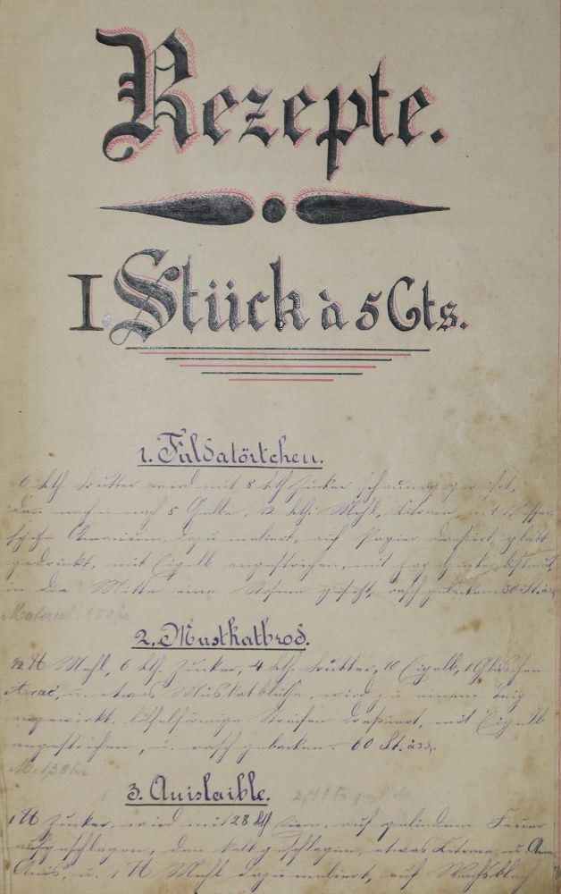 Große Abbildung Nr.1: 125-710 Sammlung: (Küche und Haushalt, Kochbücher, Handschriften)