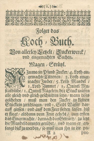 Große Abbildung Nr.2: 125-718 Koch- und Artzney-Buch, Ein.: (Küche und Haushalt, Kochbücher)