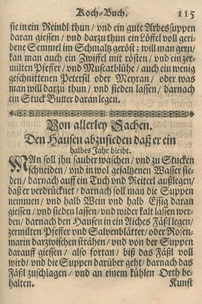 Große Abbildung Nr.3: 125-718 Koch- und Artzney-Buch, Ein.: (Küche und Haushalt, Kochbücher)
