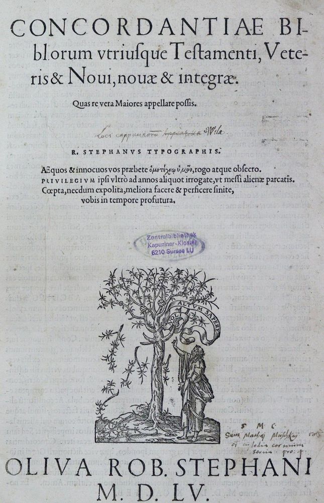Große Abbildung Nr.1: 125-72 Sammlung: (Bibeln, Konkordanz)