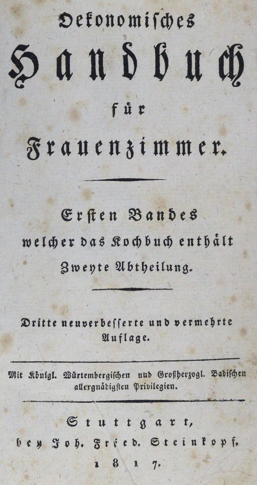 Große Abbildung Nr.1: 125-724 (Löffler,F.L.).: (Küche und Haushalt, Kochbücher)
