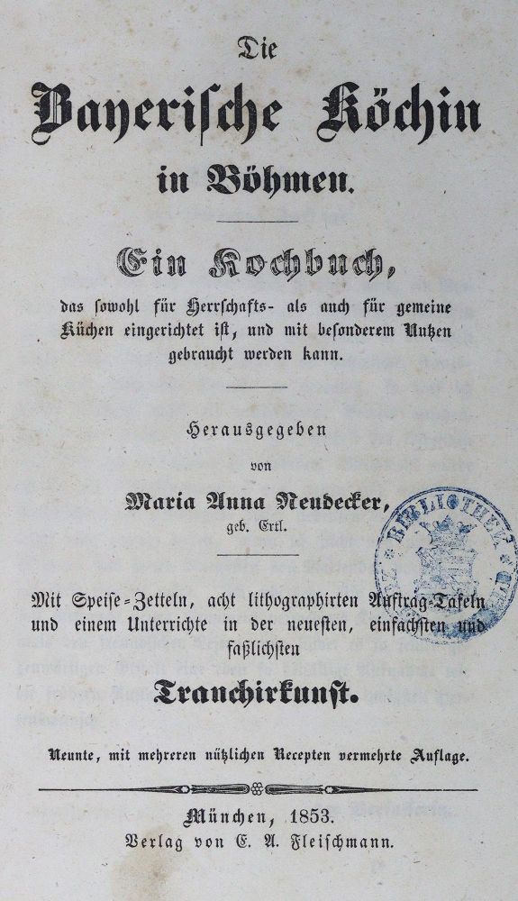 Große Abbildung Nr.1: 125-732 Neudecker,M.A.: (Küche und Haushalt, Kochbücher)
