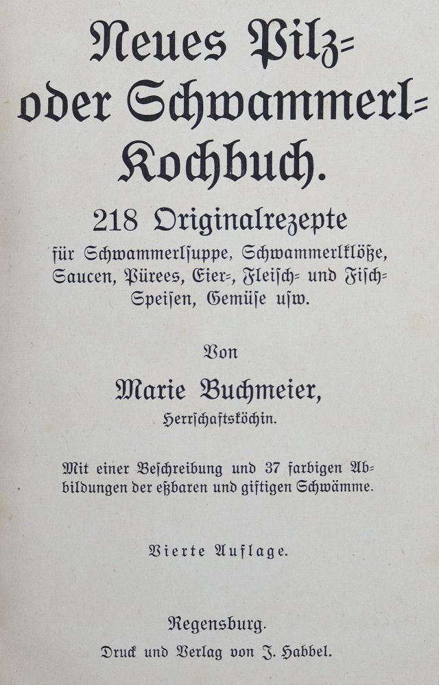 Große Abbildung Nr.2: 125-735 Buchmeier,M.: (Küche und Haushalt, Kochbücher, Pilzküche)