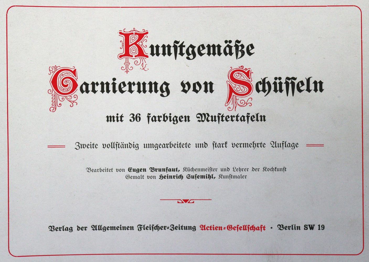 Große Abbildung Nr.1: 125-764 Brunfaut,E. (Bearb.).: (Küche und Haushalt, Metzgerei)