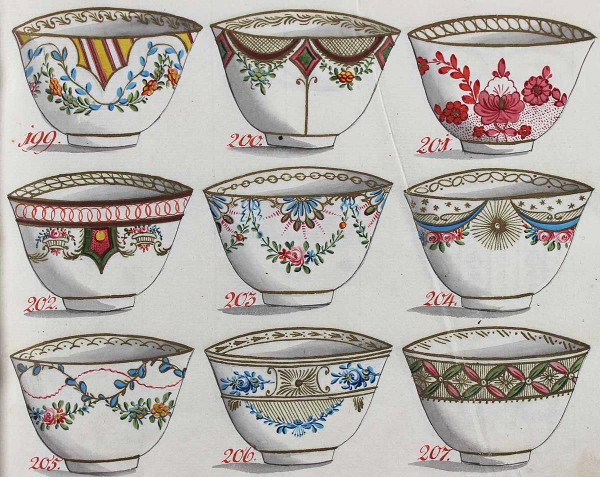 Große Abbildung Nr.11: 125-767 Holzapfel u. Greiner, Rudolstadt.: (Küche und Haushalt, Porzellan u. Keramik, Koppchen)