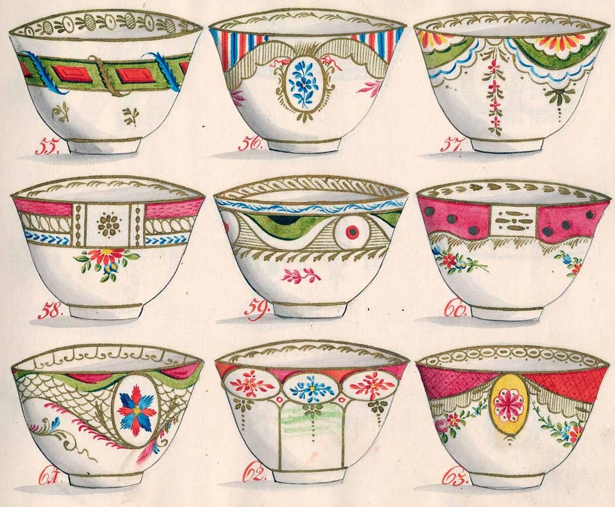 Große Abbildung Nr.15: 125-767 Holzapfel u. Greiner, Rudolstadt.: (Küche und Haushalt, Porzellan u. Keramik, Koppchen)