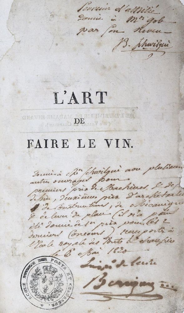 Große Abbildung Nr.1: 125-788 Chaptal (de Chanteloup,J.A.C.).: (Land- und Forstwirtschaft, Getränke, Wein und Weinbau)