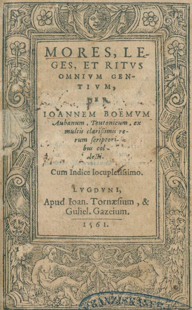 Große Abbildung Nr.1: 125-81 Boemus,J.: (Alte Drucke, Handschriften und Theologie)