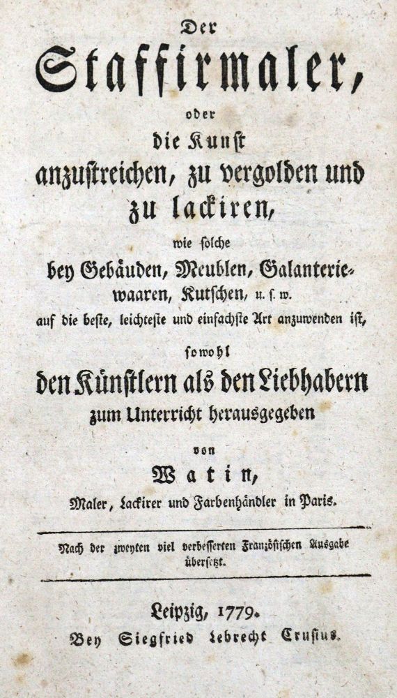 Große Abbildung Nr.1: 125-850 Watin,(J.F.).: (Kunstwissenschaft)