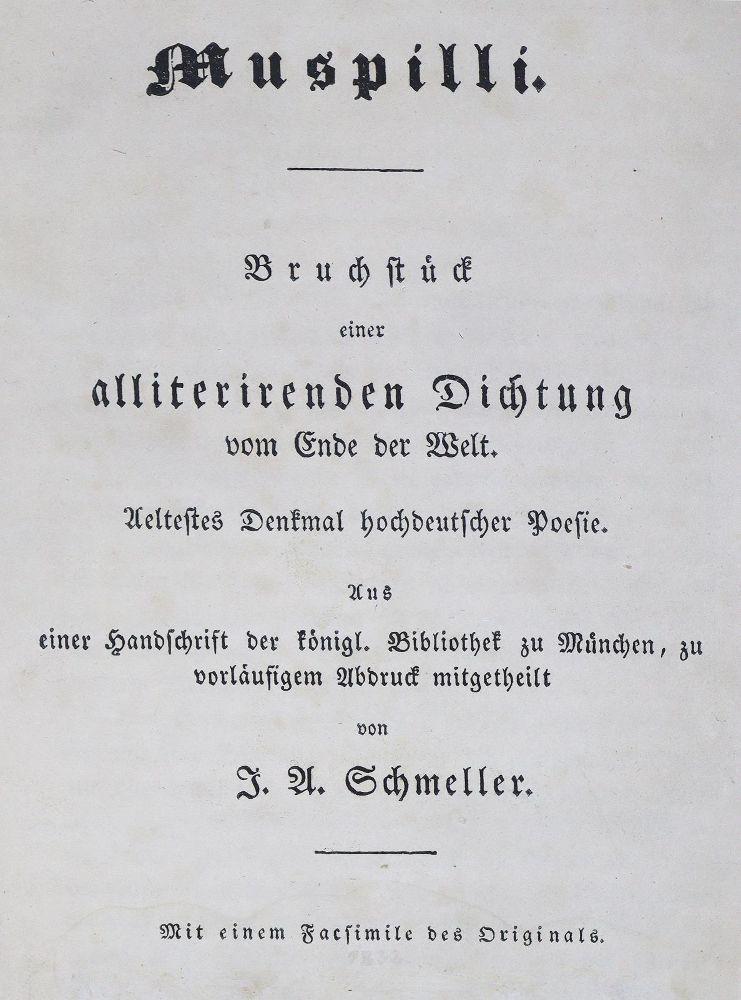 Große Abbildung Nr.1: 125-889 Schmeller,J.A.: (Faksimile)