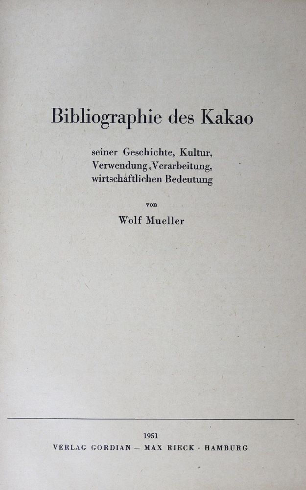 Große Abbildung Nr.1: 125-897 Mueller,W.: (Kakao)