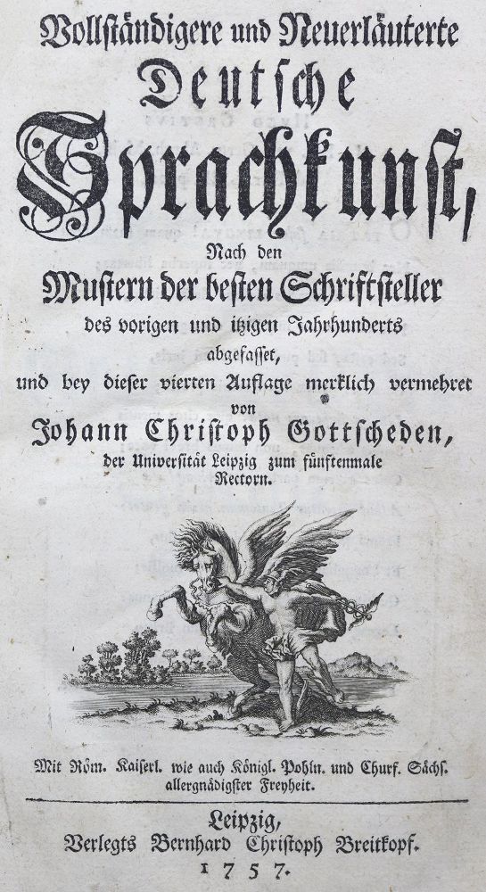 Große Abbildung Nr.2: 125-910 Gottsched,J.C.: (Lexika - Wörterbücher - Sprachwissenschaften)