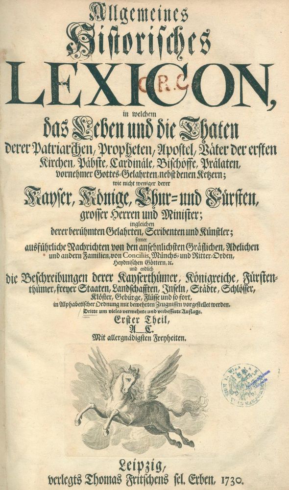 Große Abbildung Nr.1: 125-915 (Iselin,J.Chr.).: (Lexika - Wörterbücher - Sprachwissenschaften)