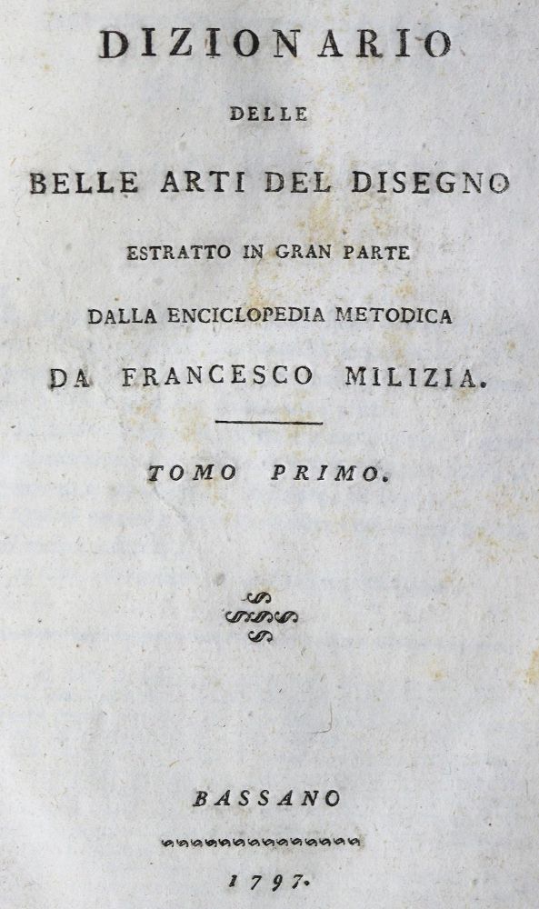 Große Abbildung Nr.1: 125-918 Milizia,F.: (Lexika - Wörterbücher - Sprachwissenschaften)