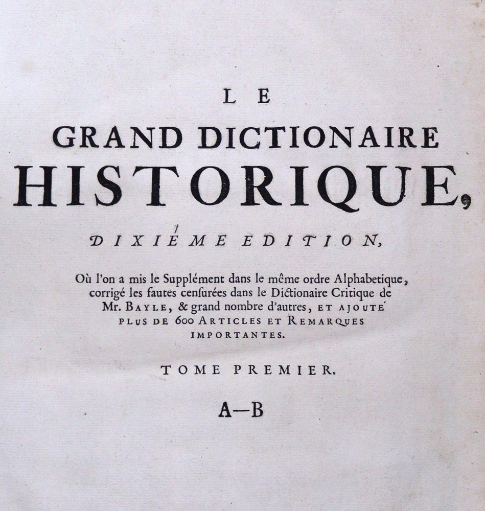 Große Abbildung Nr.3: 125-920 Moreri,L.: (Lexika - Wörterbücher - Sprachwissenschaften)