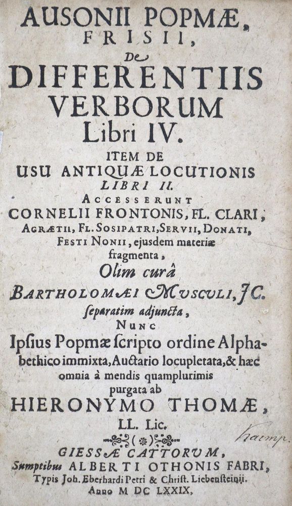 Große Abbildung Nr.1: 125-921 Popma,A.: (Lexika - Wörterbücher - Sprachwissenschaften)