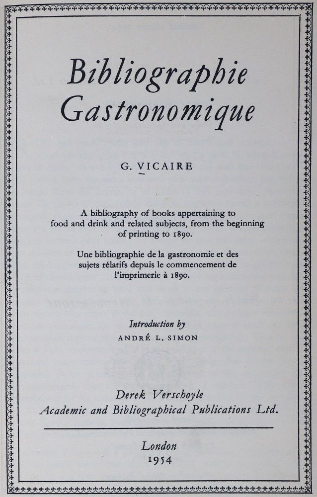 Große Abbildung Nr.1: 125-935 Vicaire,G.: (Bibliographie und Buchwesen)