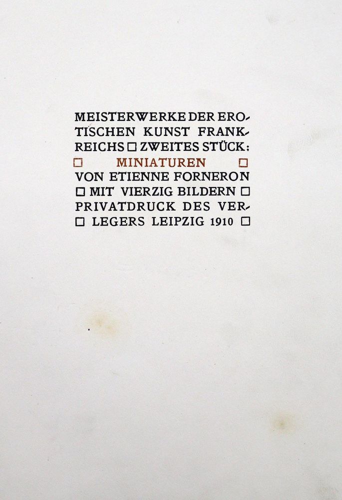 Große Abbildung Nr.1: 125-954 Forneron,E.: (Erotika - Galantes)