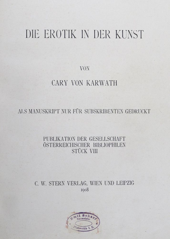Große Abbildung Nr.3: 125-955 Karwath,C.v.: (Erotika - Galantes)