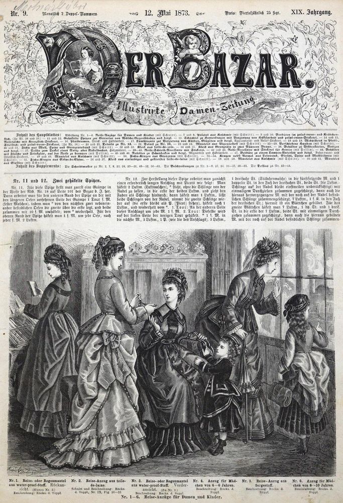 Große Abbildung Nr.1: 125-967 Journal des Demoiselles.: (Mode und Trachten)