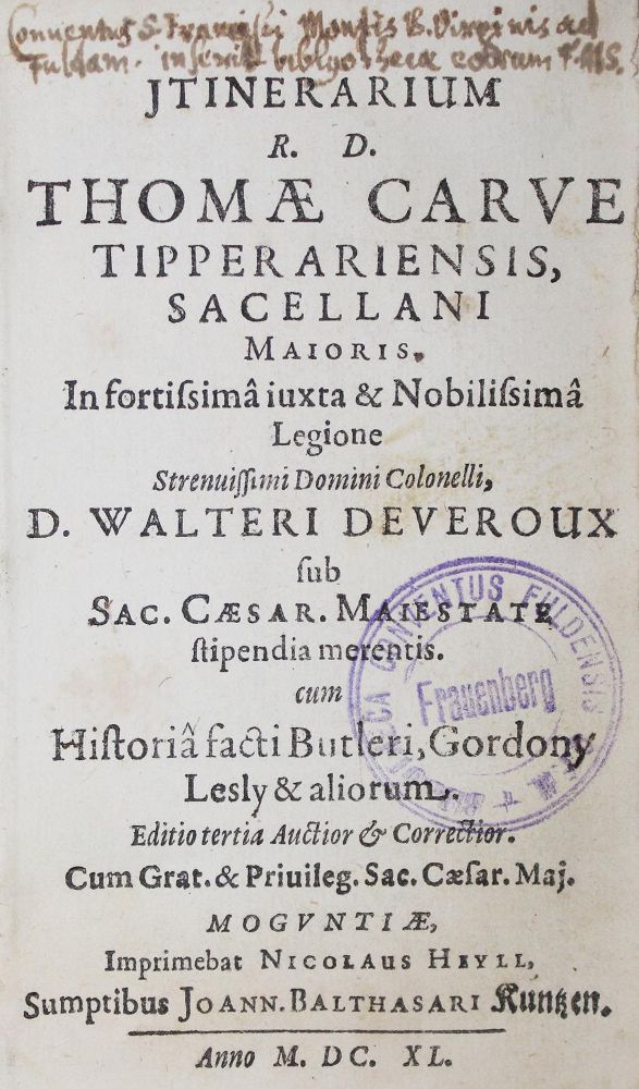 Große Abbildung Nr.1: 125-97 Carve,T.: (Alte Drucke, Handschriften und Theologie)