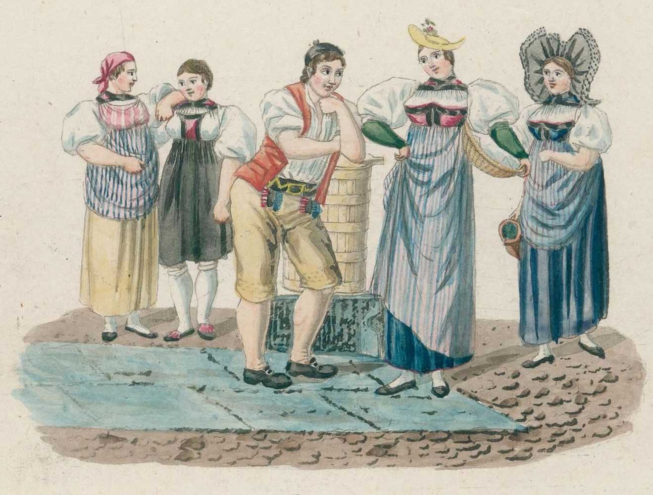 Große Abbildung Nr.1: 125-974 Keller,(J.H.) u. (R.H.)Füßli.: (Mode und Trachten, Schweiz)