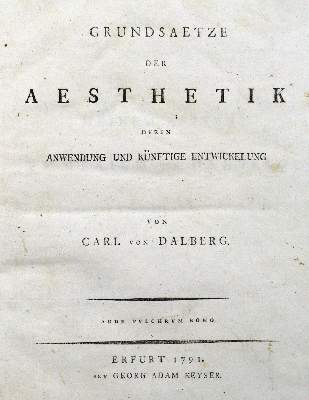 Bild Nr.1: 125-1068 Dalberg,C.(T.)v.: (Literatur und illustrierte Bücher bis 19.Jahrhundert)