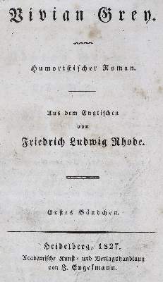 Bild Nr.1: 125-1072 (Disraeli,B.).: (Literatur und illustrierte Bücher bis 19.Jahrhundert)