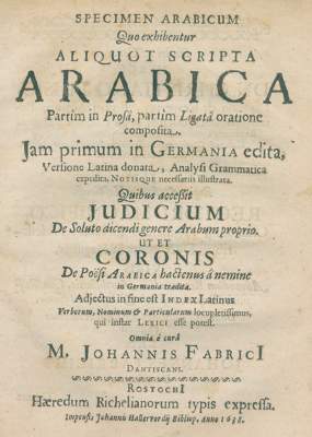 Bild Nr.1: 125-1090 Fabricius,J.: (Literatur und illustrierte Bücher bis 19.Jahrhundert)