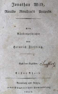 Bild Nr.1: 125-1093 Fielding,H.: (Literatur und illustrierte Bücher bis 19.Jahrhundert)