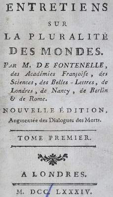Bild Nr.3: 125-1097 Fontenelle,(B.)de.: (Literatur und illustrierte Bücher bis 19.Jahrhundert)
