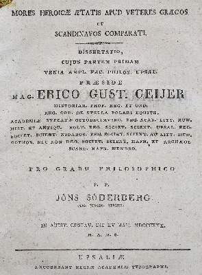 Bild Nr.1: 125-1102 Geijer,E.G. (Praes.).: (Literatur und illustrierte Bücher bis 19.Jahrhundert)