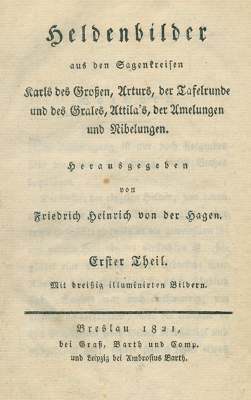 Bild Nr.1: 125-1116 Hagen,F.H.v.d.: (Literatur und illustrierte Bücher bis 19.Jahrhundert)