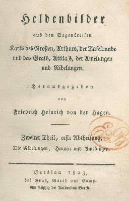 Bild Nr.3: 125-1116 Hagen,F.H.v.d.: (Literatur und illustrierte Bücher bis 19.Jahrhundert)