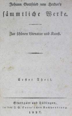 Bild Nr.1: 125-1123 Herder,J.G.: (Literatur und illustrierte Bücher bis 19.Jahrhundert)