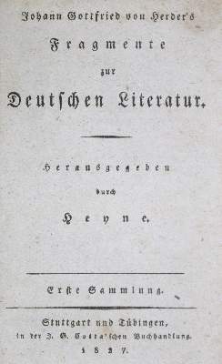 Bild Nr.2: 125-1123 Herder,J.G.: (Literatur und illustrierte Bücher bis 19.Jahrhundert)