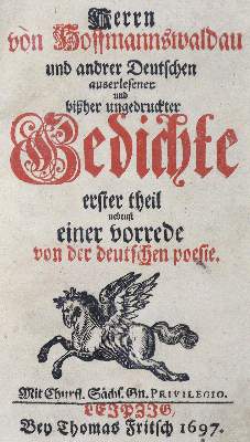 Bild Nr.2: 125-1128 Hof(f)mannswaldau,(C.)v. u.a.: (Literatur und illustrierte Bücher bis 19.Jahrhundert)
