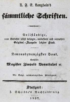 Bild Nr.2: 125-1140 Langbein,A.F.E.: (Literatur und illustrierte Bücher bis 19.Jahrhundert)