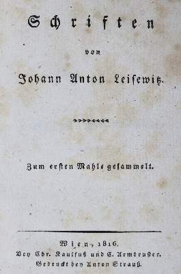 Bild Nr.1: 125-1144 Leisewitz,J.A.: (Literatur und illustrierte Bücher bis 19.Jahrhundert)