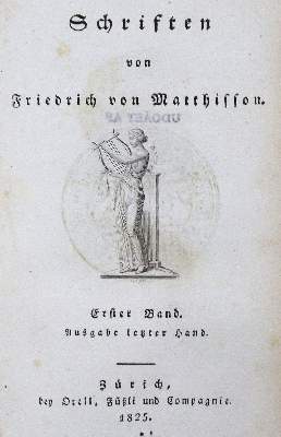Bild Nr.2: 125-1148 Matthisson,F.v.: (Literatur und illustrierte Bücher bis 19.Jahrhundert)