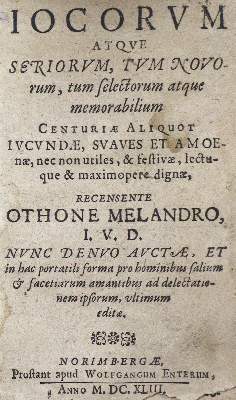 Bild Nr.1: 125-1157 Melander,O. (d.i. O.Holtzapfel).: (Literatur und illustrierte Bücher bis 19.Jahrhundert)