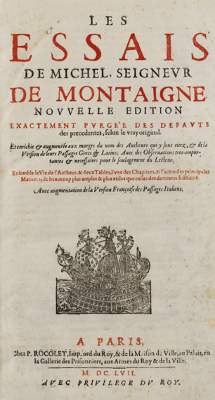 Bild Nr.1: 125-1159 Montaigne,M.de.: (Literatur und illustrierte Bücher bis 19.Jahrhundert)
