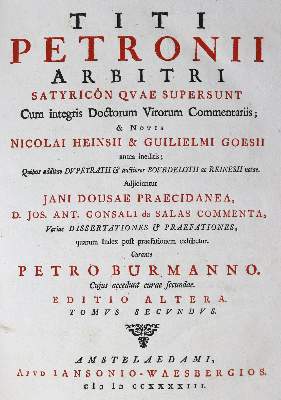 Bild Nr.2: 125-1168 Petronius,A.T.: (Literatur und illustrierte Bücher bis 19.Jahrhundert)