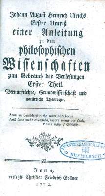 Bild Nr.1: 125-1169 Ulrich,J.A.F.: (Philosophie)
