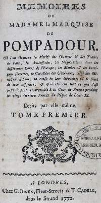 Bild Nr.1: 125-1171 Pompadour,(J.A.P.)de.: (Literatur und illustrierte Bücher bis 19.Jahrhundert)