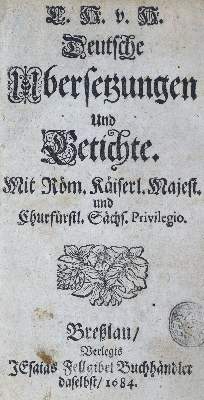 Bild Nr.1: 125-1197 (Hoffmann v. Hoffmannswaldau,C.).: (Simrock)