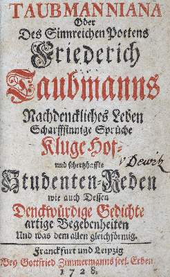 Bild Nr.2: 125-1202 Taubmann,F.: (Literatur und illustrierte Bücher bis 19.Jahrhundert)
