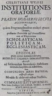 Bild Nr.1: 125-1224 Weise,C.: (Literatur und illustrierte Bücher bis 19.Jahrhundert)